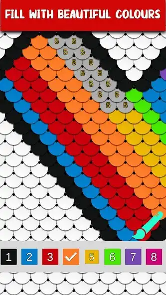 Play Sequin Art Flip Simulator 2021 - Color by Number as an online game Sequin Art Flip Simulator 2021 - Color by Number with UptoPlay