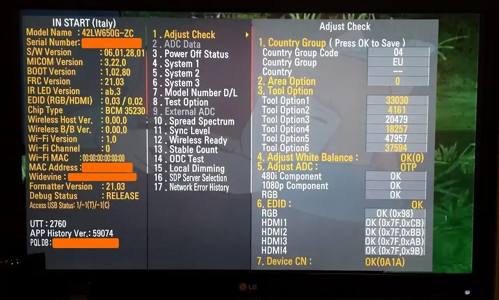 Play Service Menu Exp LG TV Lite as an online game Service Menu Exp LG TV Lite with UptoPlay