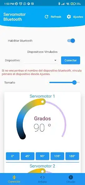 Play Servo Bluetooth Arduino as an online game Servo Bluetooth Arduino with UptoPlay
