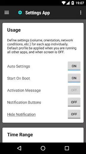 Play Settings App