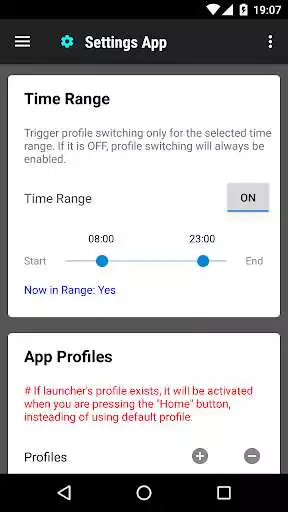 Play Settings App