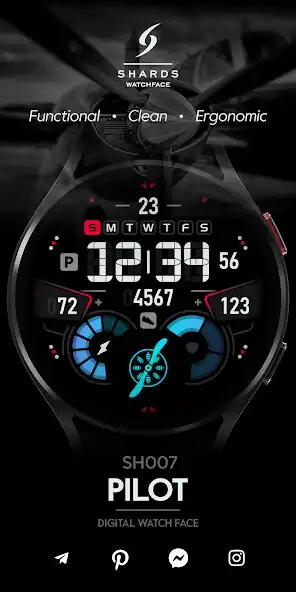 Play SH007 Watch Face, WearOS watch  and enjoy SH007 Watch Face, WearOS watch with UptoPlay