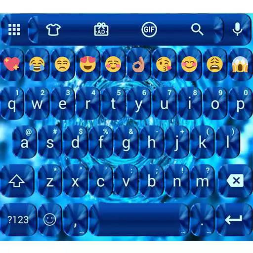 Free play online Shading Blue Emoji Keyboard APK