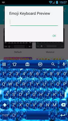 Play Shading Blue Emoji Keyboard