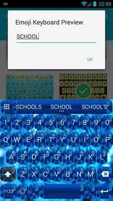 Play Shading Blue Emoji Keyboard