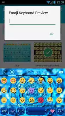 Play Shading Blue Emoji Keyboard
