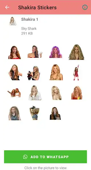 Play Shakira stickers as an online game Shakira stickers with UptoPlay