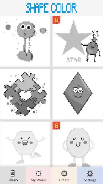 Play Shape Colors Pixel Art  and enjoy Shape Colors Pixel Art with UptoPlay