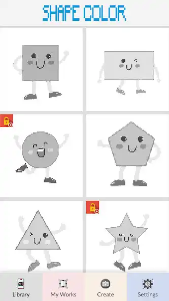 Play Shape Colors Pixel Art as an online game Shape Colors Pixel Art with UptoPlay