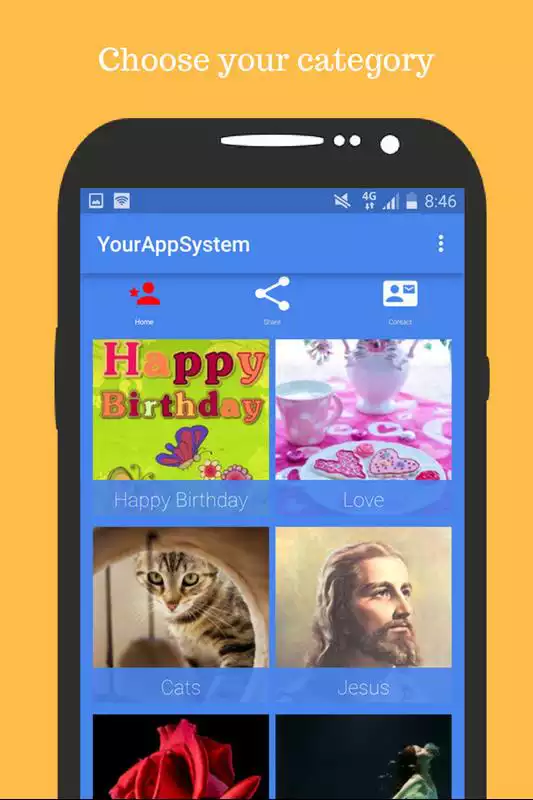 Play Share images like love, happy birthday  and more