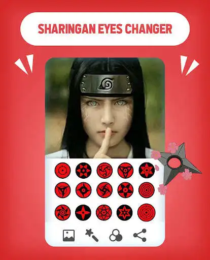 Play Sharingan Eyes Changer - Sharingan Camera Effect as an online game Sharingan Eyes Changer - Sharingan Camera Effect with UptoPlay