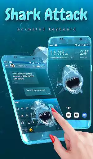 Play Shark Attack Animated Keyboard + Live Wallpaper  and enjoy Shark Attack Animated Keyboard + Live Wallpaper with UptoPlay