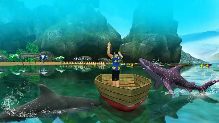 Play Shark Attack Game - Blue whale sim