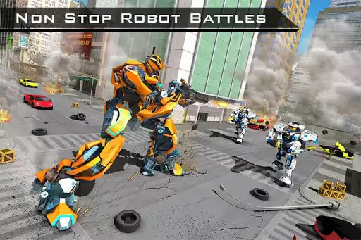 Play Shark Robot Car Game 3d as an online game Shark Robot Car Game 3d with UptoPlay