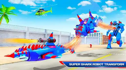 Play Shark Robot Car Transform Game as an online game Shark Robot Car Transform Game with UptoPlay