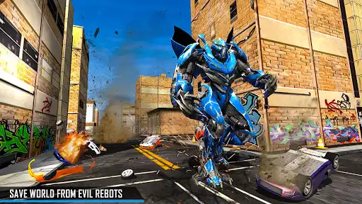 Play Shark Robot Transformation Game as an online game Shark Robot Transformation Game with UptoPlay