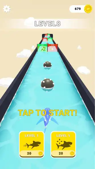 Play Shark Run: Eat man to get big  and enjoy Shark Run: Eat man to get big with UptoPlay