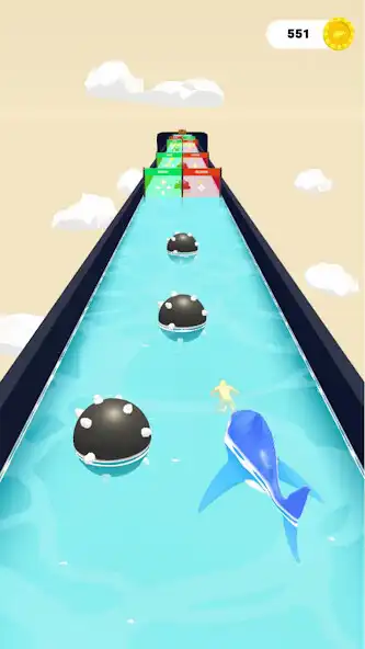 Play Shark Run: Eat man to get big as an online game Shark Run: Eat man to get big with UptoPlay