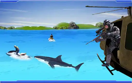 Play Shark Sniper Hunting 2020 : Sea Shark killer as an online game Shark Sniper Hunting 2020 : Sea Shark killer with UptoPlay