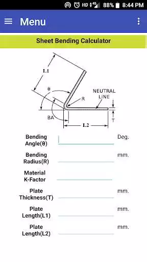 Play Sheet Bending Calculator