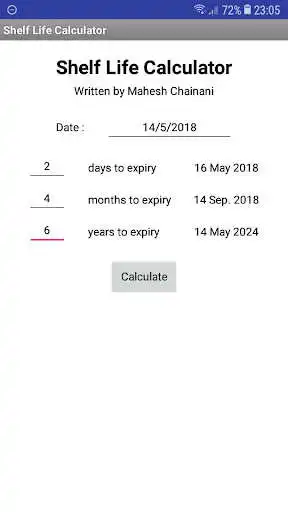 Play Shelf Life Calculator  and enjoy Shelf Life Calculator with UptoPlay