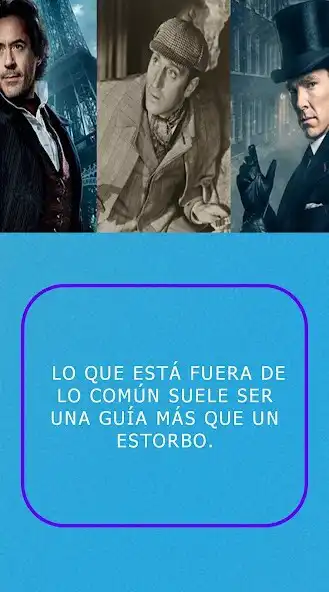 Play Sherlock Holmes frases  and enjoy Sherlock Holmes frases with UptoPlay
