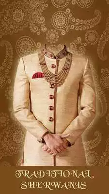 Play Sherwani Photo Suit Editor - Sharwani Dress Design