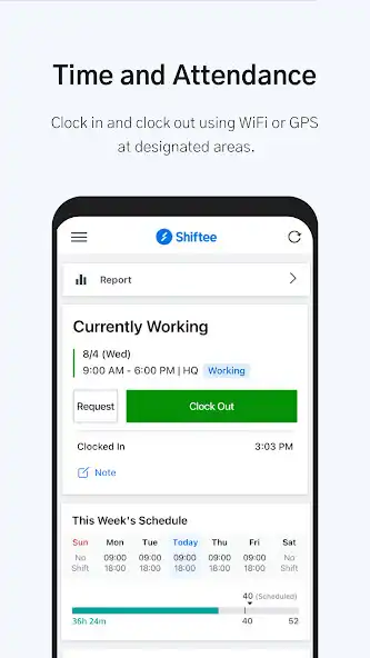 Play Shiftee - Schedule  Timeclock as an online game Shiftee - Schedule  Timeclock with UptoPlay