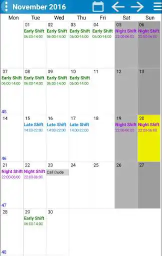 Play Shift Planer Lite