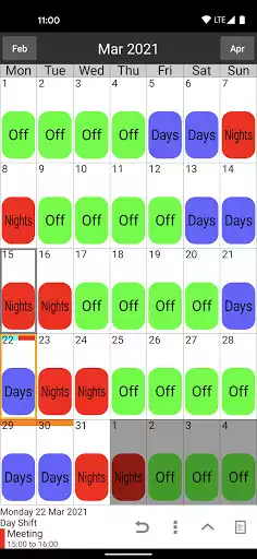Play Shift Work Calendar  and enjoy Shift Work Calendar with UptoPlay