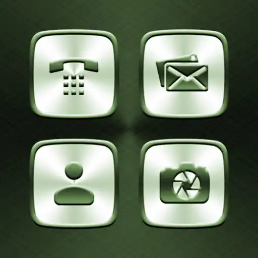 Play Shimmer Green Metallic Icons APK