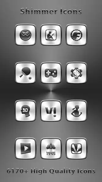 Play Shimmer Silver Metallic Icons as an online game Shimmer Silver Metallic Icons with UptoPlay