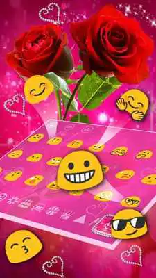 Play Shine Red Rose Love Keyboard