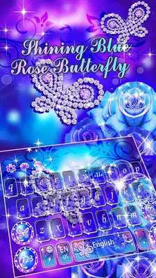 Play Shining blue Rose Keyboard Theme