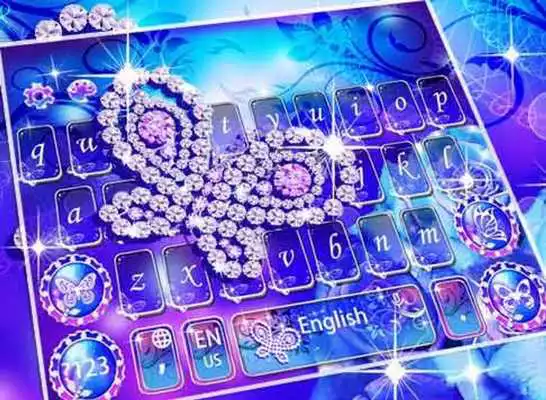 Play Shining blue Rose Keyboard Theme