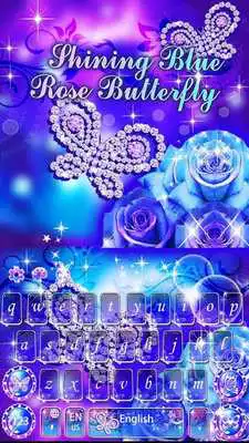 Play Shining blue Rose Keyboard Theme