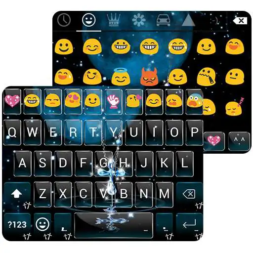 Run free android online Shining Cross Emoji Keyboard APK