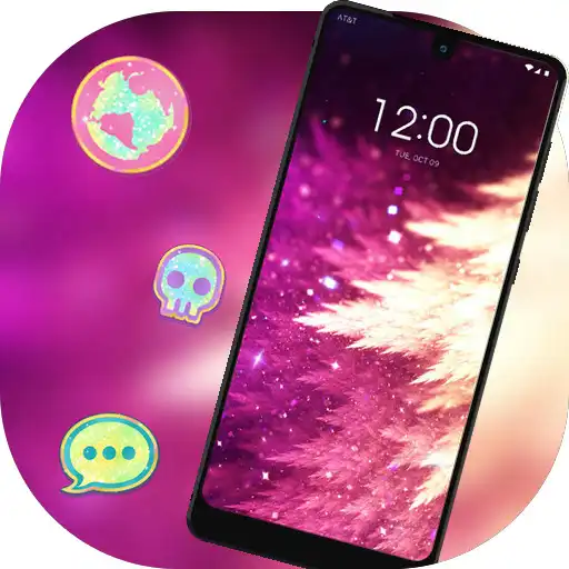 Play Shiny Beautiful Pink Feather theme APK