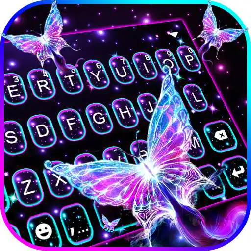 Play Shiny Neon Butterfly Keyboard Theme APK