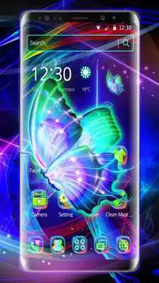 Play Shiny Neon Colorful Butterfly Theme