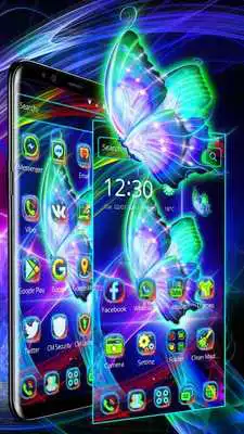 Play Shiny Neon Colorful Butterfly Theme