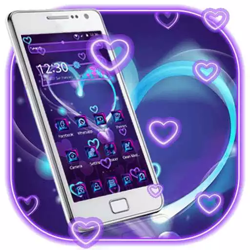 Free play online Shiny Neon Love Launcher APK