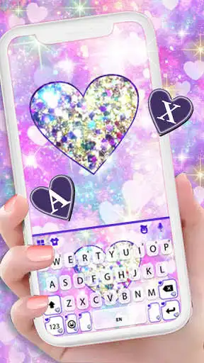 Play Shiny Sparkle Heart Keyboard Background  and enjoy Shiny Sparkle Heart Keyboard Background with UptoPlay