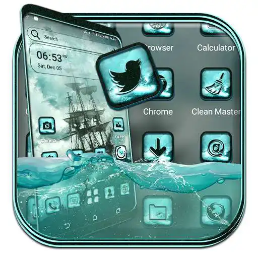 Play Ship in Storm Launcher Theme APK