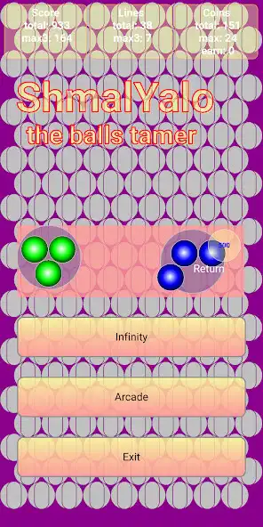 Play ShmalYalo the balls tamer. Arrange 9 in line. as an online game ShmalYalo the balls tamer. Arrange 9 in line. with UptoPlay