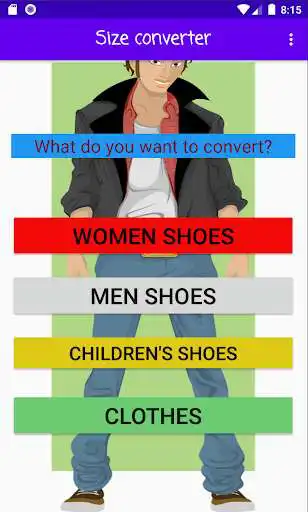 Play Shoe size and dress size converter  and enjoy Shoe size and dress size converter with UptoPlay