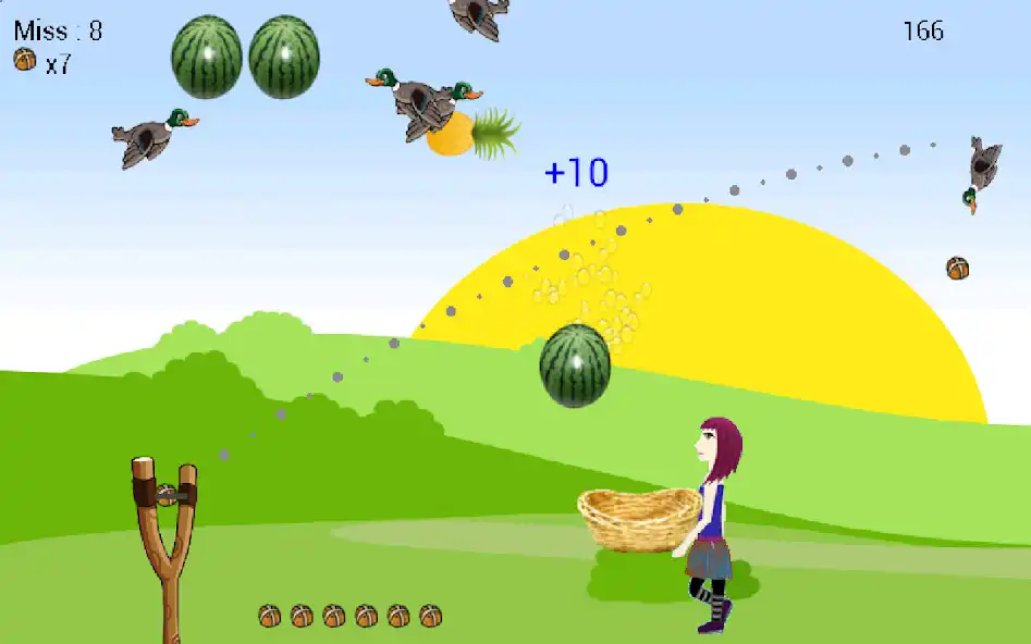 Play Shoot Girls Fruits as an online game Shoot Girls Fruits with UptoPlay