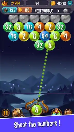 Play ShootNumberBubble-2048 as an online game ShootNumberBubble-2048 with UptoPlay