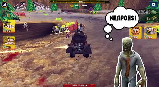 Play Shoot Zombies with Guns and Ride down by Cars as an online game Shoot Zombies with Guns and Ride down by Cars with UptoPlay