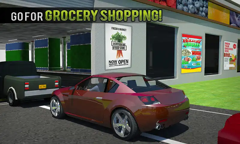 Play Shopping Mall Car Driving Game as an online game Shopping Mall Car Driving Game with UptoPlay